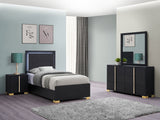 Furniture City Houma - Coaster - Marceline 4-piece Twin Bedroom Set Black - 222831T-S4