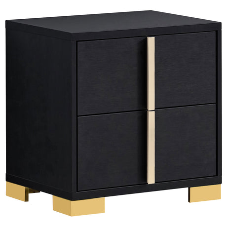 Furniture City Houma - Coaster - Marceline 2-drawer Nightstand Black - 222832