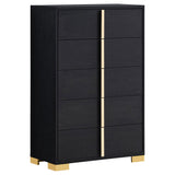 Furniture City Houma - Coaster - Marceline 5-drawer Bedroom Chest Black - 222835