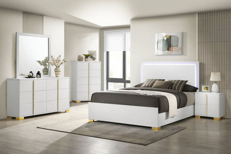 Furniture City Houma - Coaster - Marceline 5-piece Full Bedroom Set White - 222931F-S5