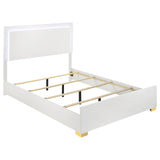 Furniture City Houma - Coaster - Marceline Wood Queen LED Panel Bed White - 222931Q
