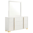 Furniture City Houma - Coaster - Marceline 6-drawer Dresser with Mirror White - 222933M