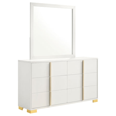 Furniture City Houma - Coaster - Marceline 6-drawer Dresser with Mirror White - 222933M