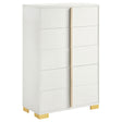 Furniture City Houma - Coaster - Marceline 5-drawer Bedroom Chest White - 222935