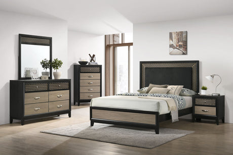 Furniture City Houma - Coaster - Valencia 5-piece Eastern King Bedroom Set Black - 223041KE-S5