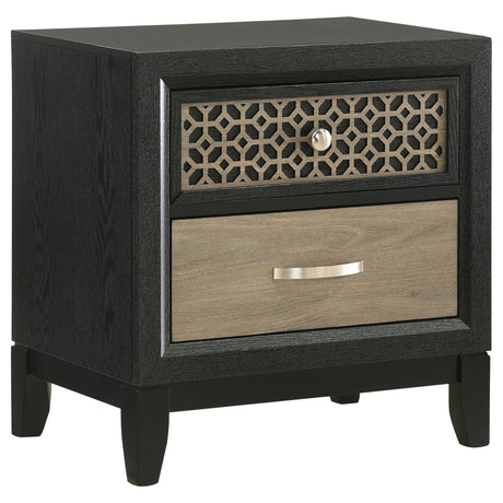 Furniture City Houma - Coaster - Valencia 2-drawer Nightstand Black - 223042