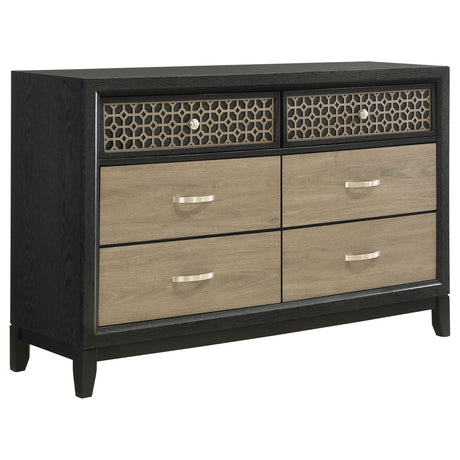Furniture City Houma - Coaster - Valencia 6-drawer Dresser Black - 223043