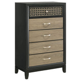 Furniture City Houma - Coaster - Valencia 5-drawer Bedroom Chest Black - 223045