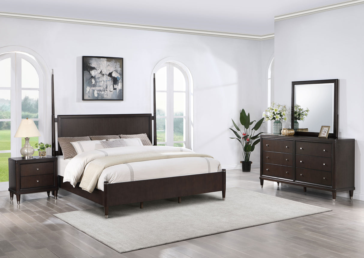 Furniture City Houma - Coaster - Emberlyn 4-piece Eastern King Bedroom Set Brown - 223061KE-S4
