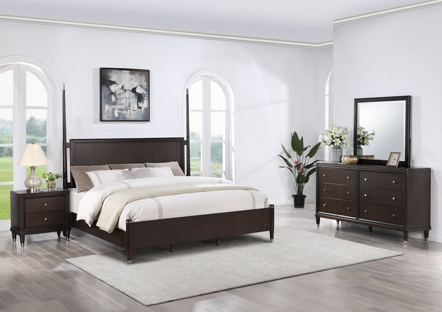 Furniture City Houma - Coaster - Emberlyn 4-piece Eastern King Bedroom Set Brown - 223061KE-S4