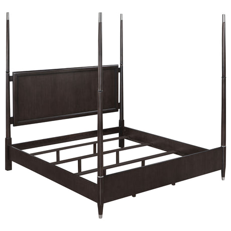 Furniture City Houma - Coaster - Emberlyn Wood Queen Poster Bed Brown - 223061Q