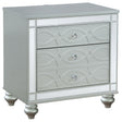 Furniture City Houma - Coaster - Gunnison 2-drawer Nightstand Silver Metallic - 223212