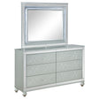 Furniture City Houma - Coaster - Gunnison 6-drawer Dresser with Mirror Silver Metallic - 223213M