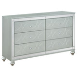 Furniture City Houma - Coaster - Gunnison 6-drawer Dresser Silver Metallic - 223213