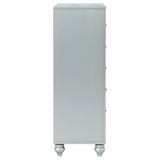 Gunnison 5-drawer Bedroom Chest Silver Metallic