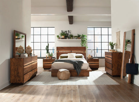 Furniture City Houma - Coaster - Winslow 4-piece California King Bedroom Set Smokey Walnut - 223250KW-S4