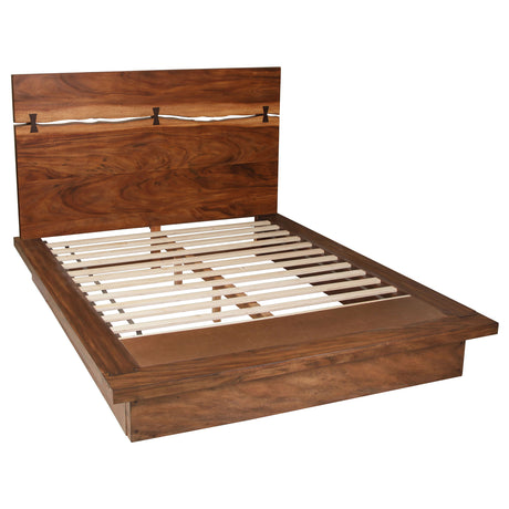 Furniture City Houma - Coaster - Winslow Wood Queen Panel Bed Smokey Walnut and Coffee Bean - 223250Q