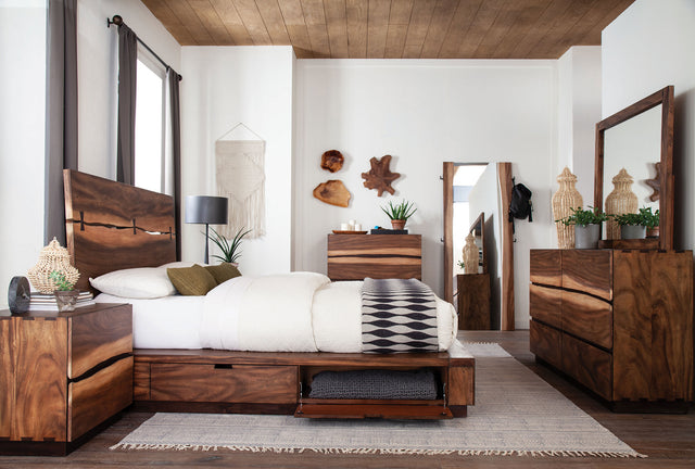 Furniture City Houma - Coaster - Winslow 5-piece Queen Bedroom Set Smokey Walnut - 223250SQ-S5
