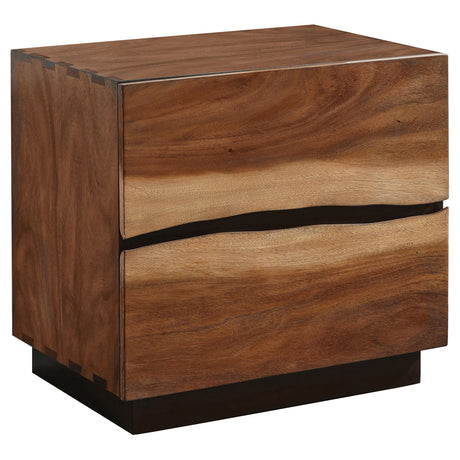 Furniture City Houma - Coaster - Winslow 2-drawer Nightstand Smokey Walnut - 223252