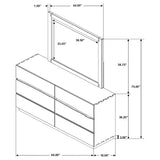 Winslow 6-drawer Dresser with Mirror Smokey Walnut