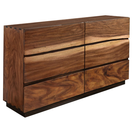 Furniture City Houma - Coaster - Winslow 6-drawer Dresser Smokey Walnut - 223253