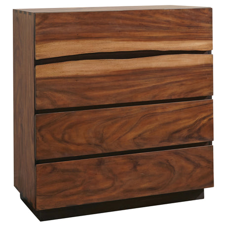 Furniture City Houma - Coaster - Winslow 4-drawer Bedroom Chest Smokey Walnut - 223255