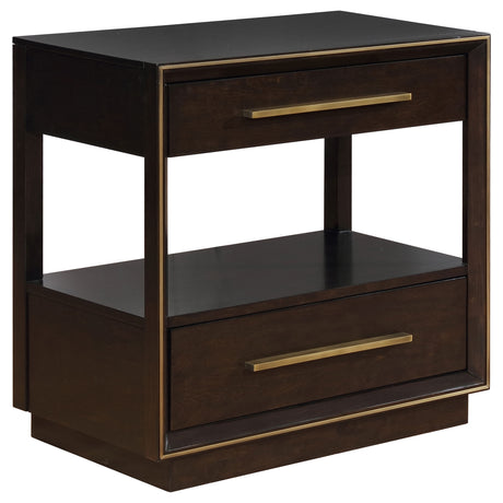 Furniture City Houma - Coaster - Durango 2-drawer Nightstand Smoked Peppercorn - 223262