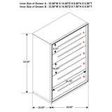 Durango 5-drawer Bedroom Chest Smoked Peppercorn