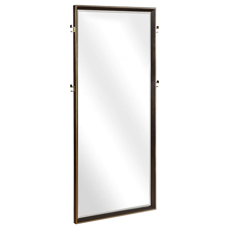 Furniture City Houma - Coaster - Durango 80-inch Standing Floor Mirror Smoked Peppercorn - 223270