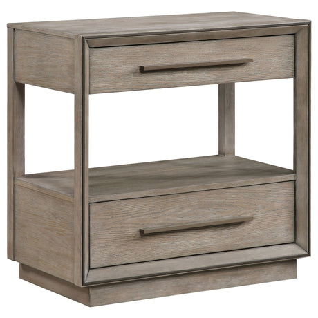 Furniture City Houma - Coaster - Durango 2-drawer Nightstand Bedside Table Taupe Oak - 223272