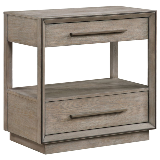 Furniture City Houma - Coaster - Durango 2-drawer Nightstand Bedside Table Taupe Oak - 223272