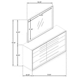 Durango 8-drawer Dresser and Mirror Taupe Oak