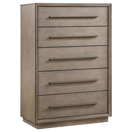 Furniture City Houma - Coaster - Durango 5-drawer Bedroom Chest Taupe Oak - 223275