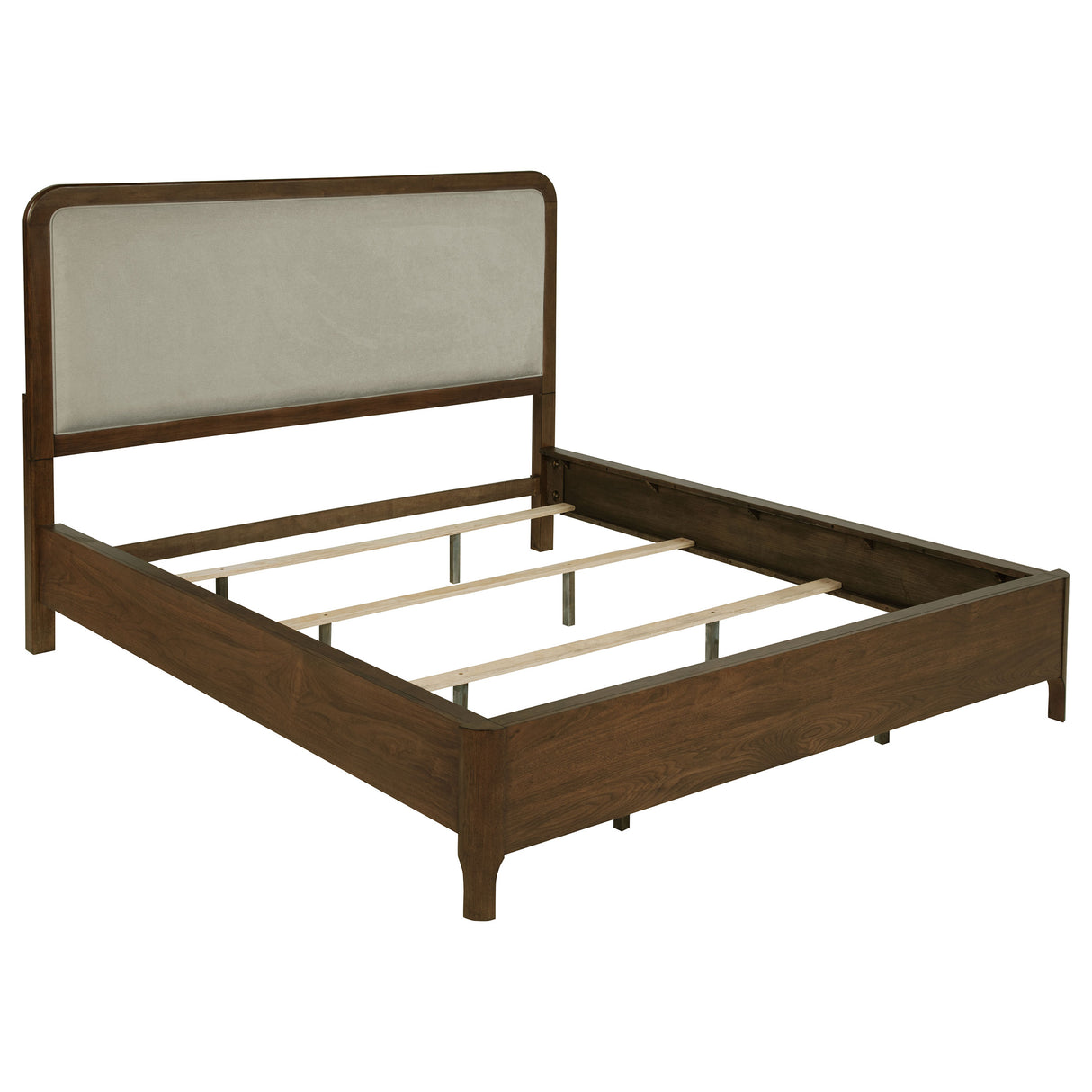 Furniture City Houma - Coaster - Maderia 57-inch Upholstered California King Panel Bed Walnut - 223321KW