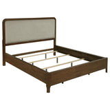 Furniture City Houma - Coaster - Maderia 57-inch Upholstered California King Panel Bed Walnut - 223321KW