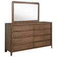 Furniture City Houma - Coaster - Maderia 8-drawer Dresser and Mirror Walnut - 223323M