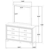 Wright 6-drawer Dresser and Mirror Brown Oak