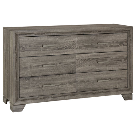Furniture City Houma - Coaster - Wright 6-drawer Dresser Cabinet Brown Oak - 223343
