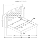 Melody 4-piece Eastern King Bedroom Set Grey