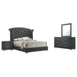 Furniture City Houma - Coaster - Melody 4-piece Queen Bedroom Set Grey - 223381Q-S4