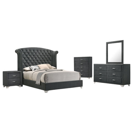 Furniture City Houma - Coaster - Melody 5-piece Queen Bedroom Set Grey - 223381Q-S5