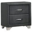 Furniture City Houma - Coaster - Melody Upholstered 2-drawer Nightstand Grey - 223382