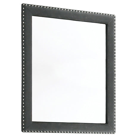 Furniture City Houma - Coaster - Melody Upholstered Dresser Mirror Grey - 223384