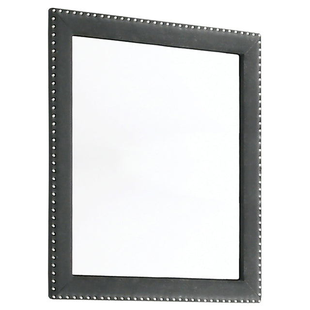 Furniture City Houma - Coaster - Melody Upholstered Dresser Mirror Grey - 223384