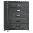 Furniture City Houma - Coaster - Melody 5-drawer Bedroom Chest Grey - 223385
