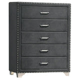 Furniture City Houma - Coaster - Melody 5-drawer Bedroom Chest Grey - 223385