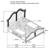 Evangeline 5-piece California King Bedroom Set Silver Oak