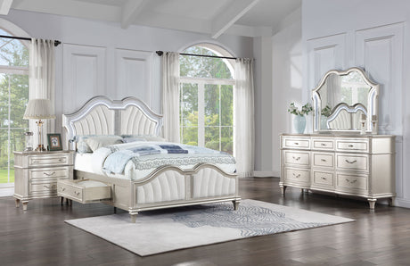 Furniture City Houma - Coaster - Evangeline 4-piece Queen Bedroom Set Silver Oak - 223390Q-S4