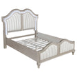 Furniture City Houma - Coaster - Evangeline Wood Queen LED Panel Bed Silver Oak - 223391Q