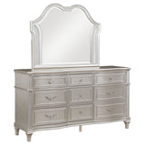 Furniture City Houma - Coaster - Evangeline 9-drawer Dresser with Mirror Silver Oak - 223393M